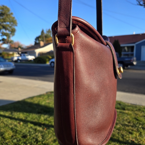 Vintage Coach Binocular Bag 9853 - Rare Burgundy - Picture 4 of 8